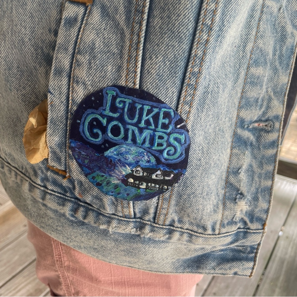 Custom made handpainted jacket - Picture 7 of 16